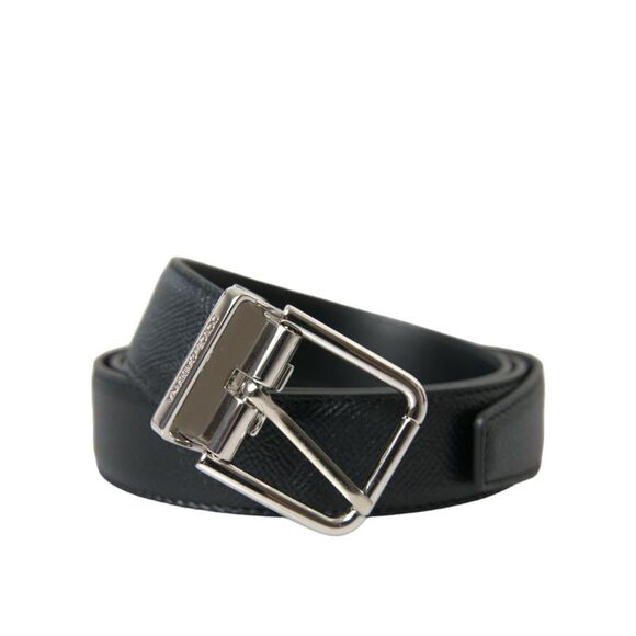 Dolce & Gabbana Men Black Classic Leather Metal Buckle Belt main image 1
